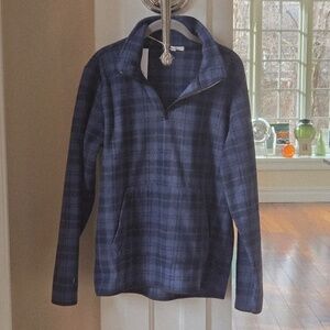 Threads 4 Thought Soft Fleece 1/4 Zip  Plaid pullover size S NWT